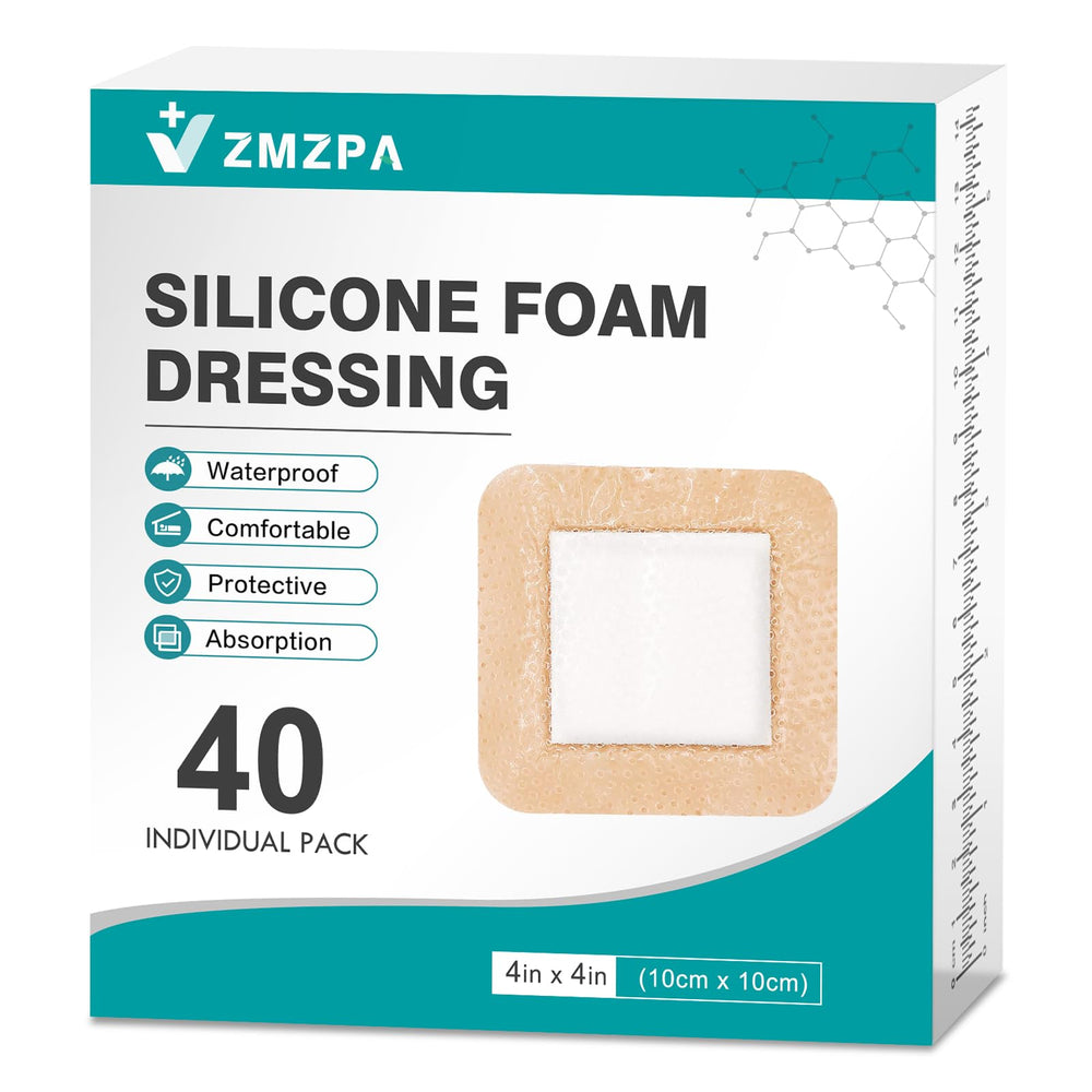 ZMZPA 40-pack silicone foam dressing box for easy storage and access