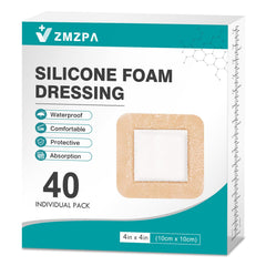 ZMZPA 40-pack silicone foam dressing box for easy storage and access