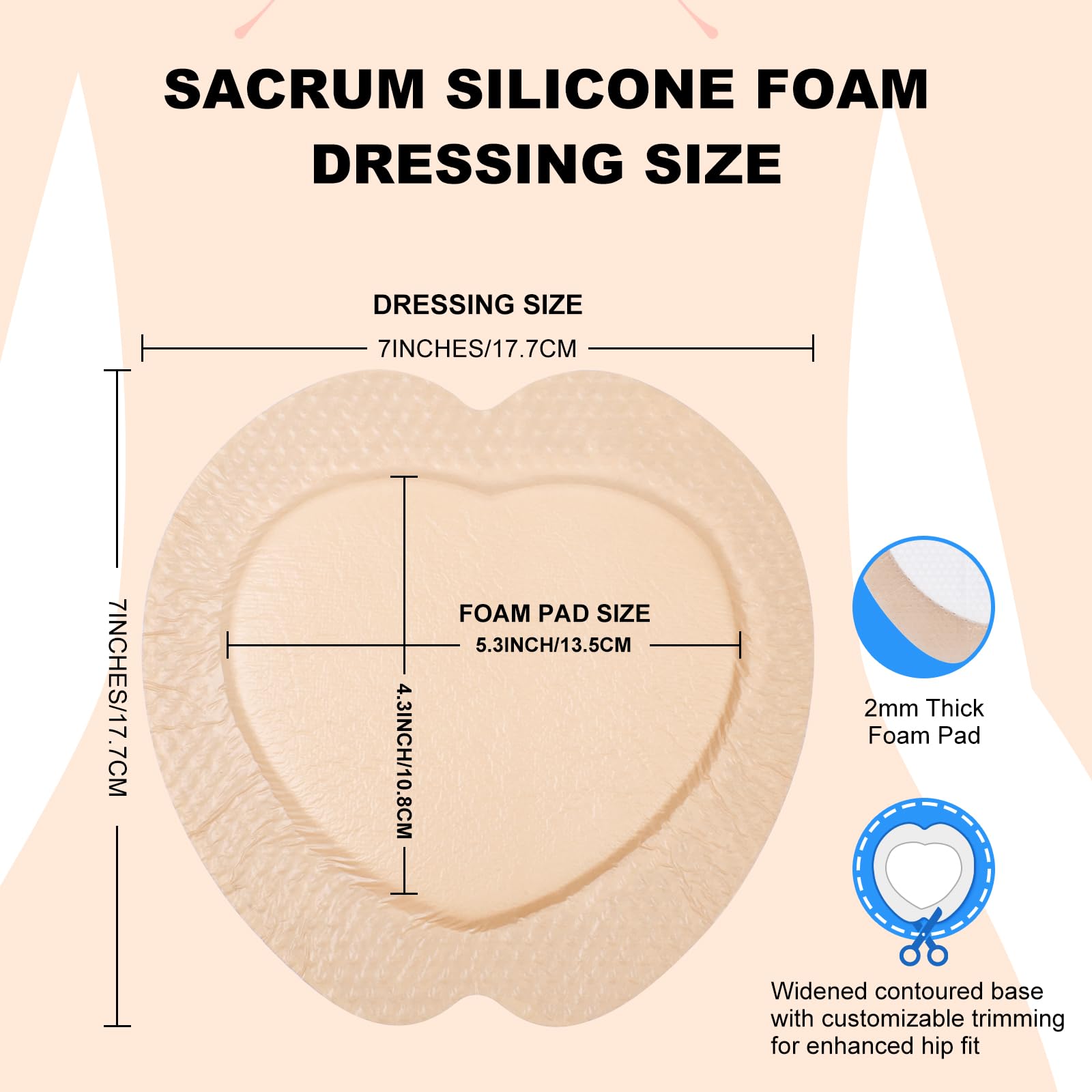 ZMZPA sacral foam core highlights high absorbency for extended wear and fewer changes.