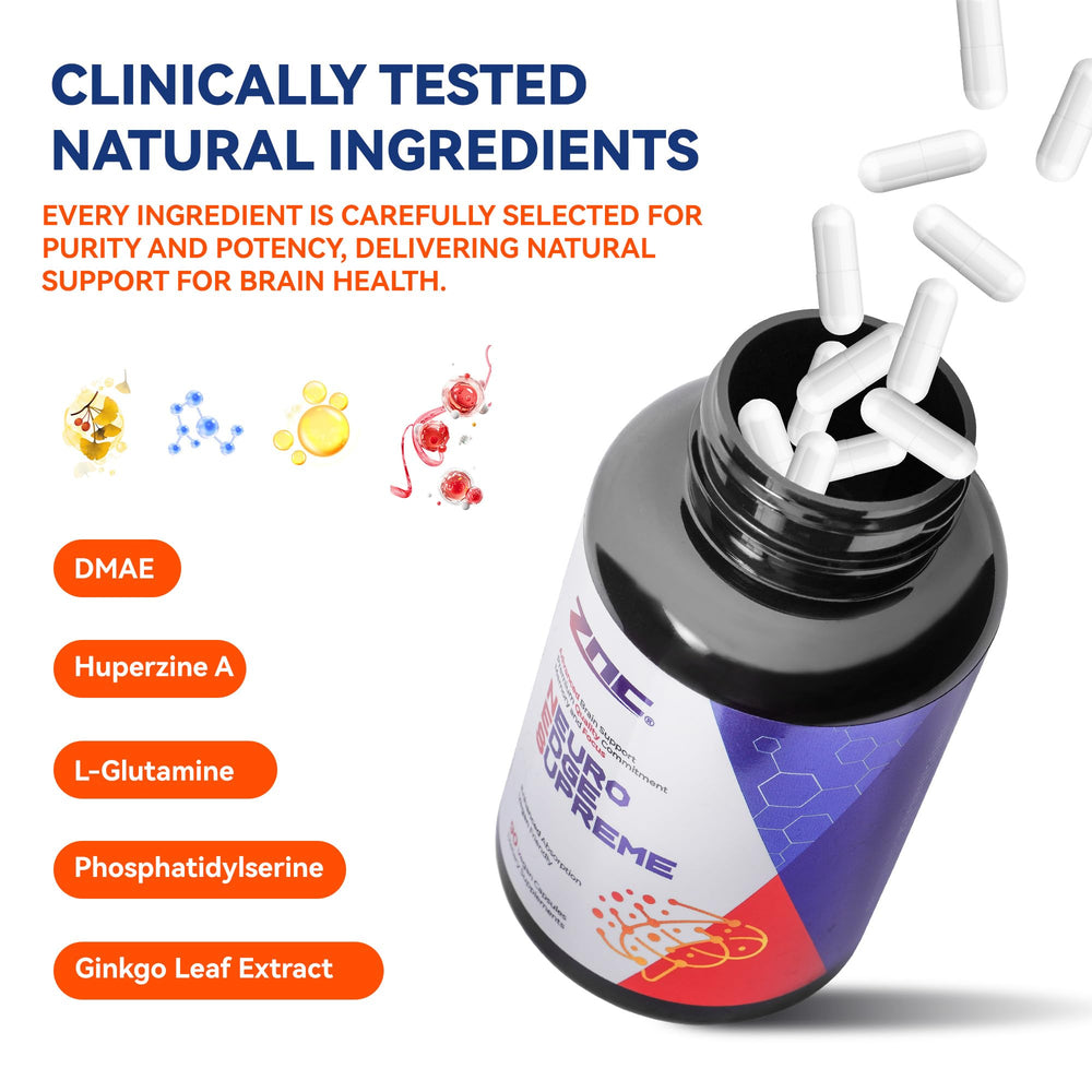 ZNC Brain Supplement bacopa monnieri capsule supports mental clarity during tasks