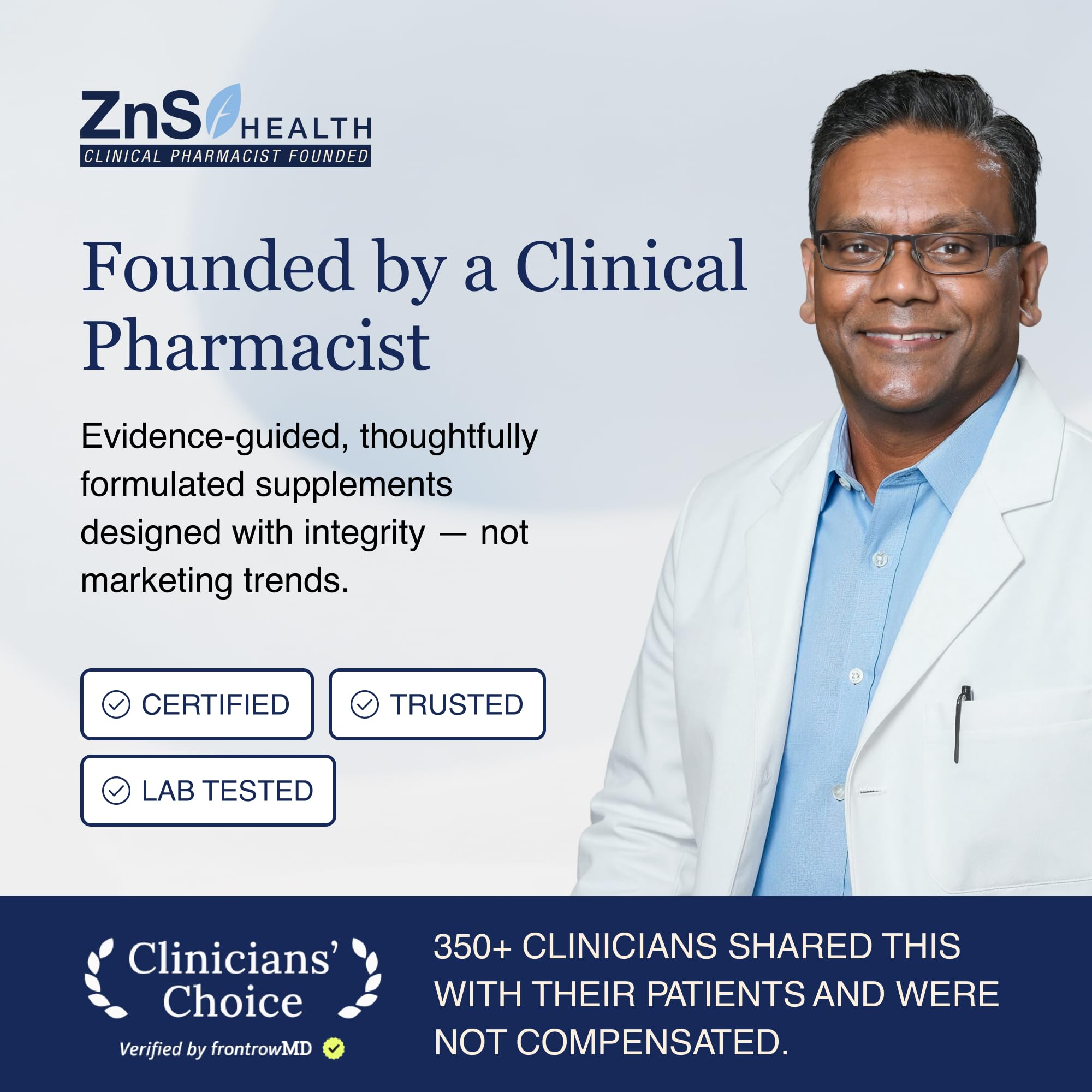 ZnS Health capsules pouring from bottle into hand