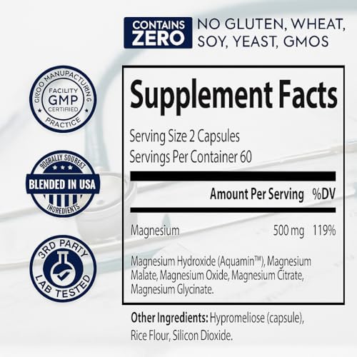 ZnS Health magnesium capsules close-up showing easy-to-swallow daily support