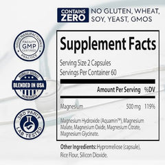 ZnS Health magnesium capsules close-up showing easy-to-swallow daily support