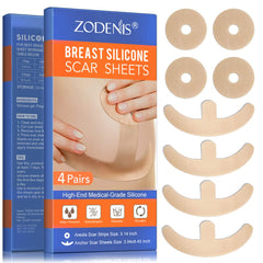 ZODENIS breast scar sheets areola strips blend with skin for discreet scar coverage.