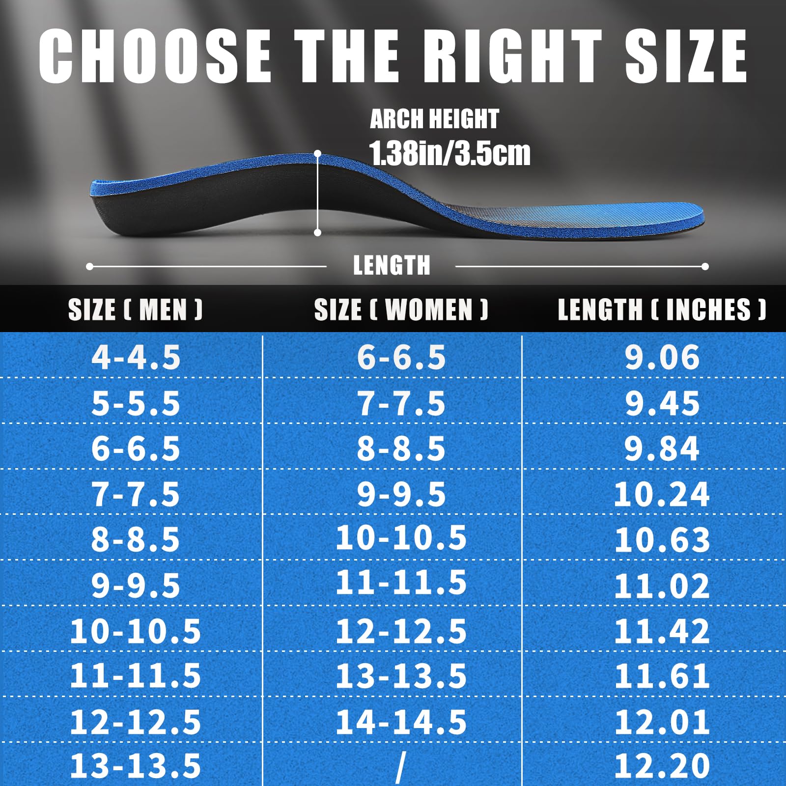 Durable materials ZOEHERO insoles for long-lasting support.