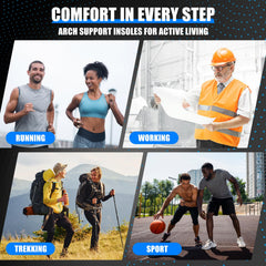 ZOEHERO insoles ideal for standing all day at work or on hikes.