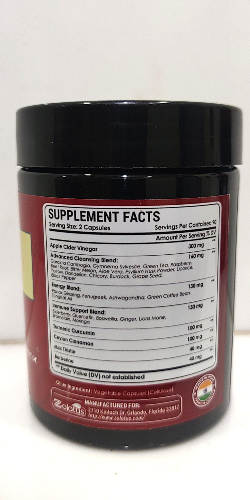 Zolotus capsules show turmeric and ginger tones.