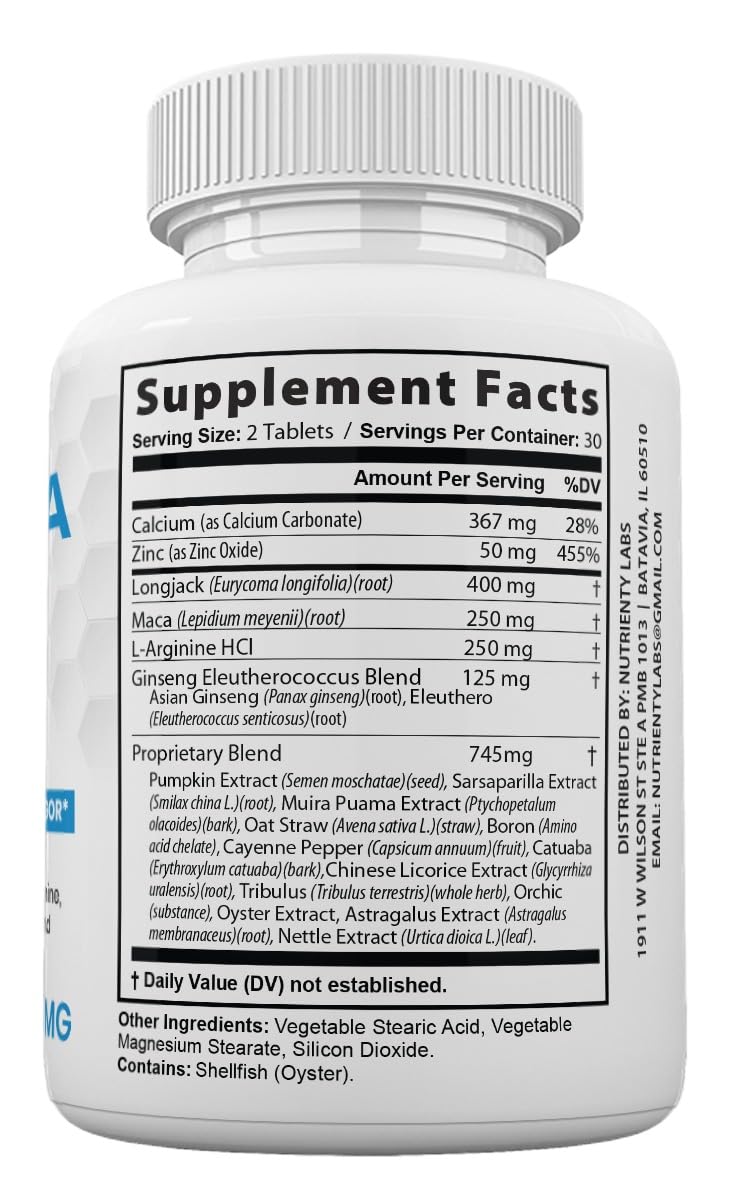 Zonata Alpha Labs label front showing product name and male-focused performance messaging.