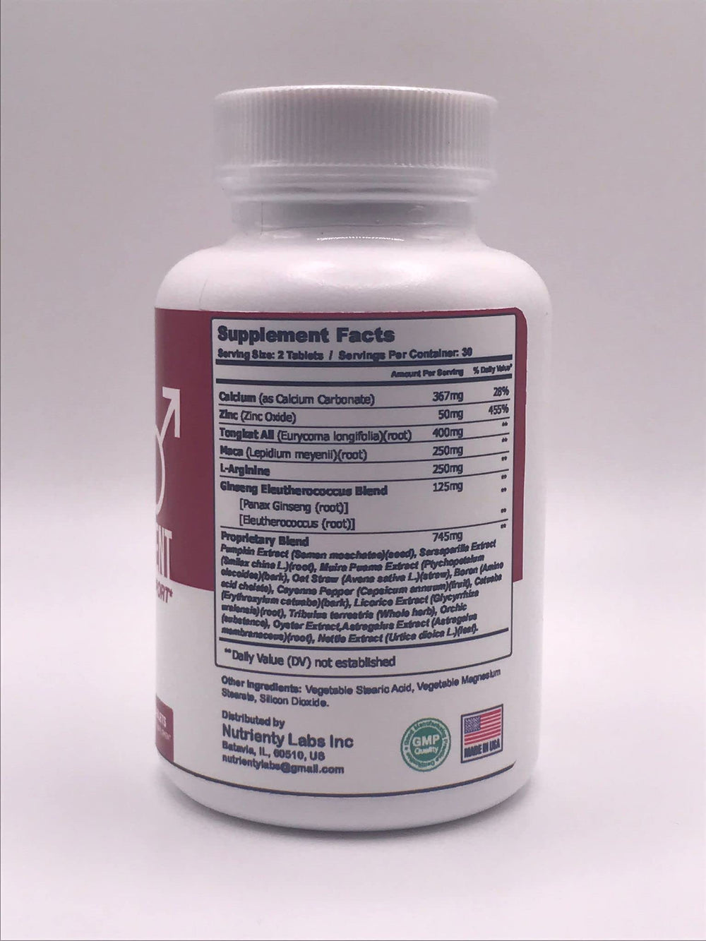 Zonata Endure Naturals label emphasizes USA-made quality.