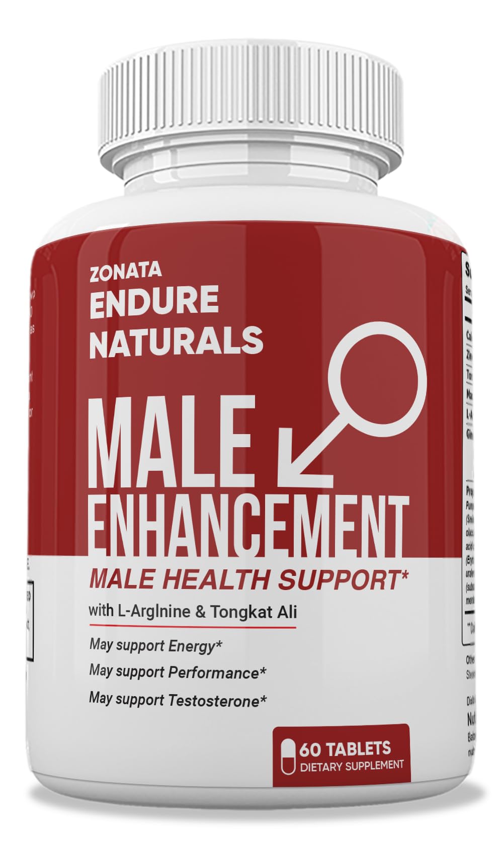 Zonata Endure Naturals strength bottle for men's health.