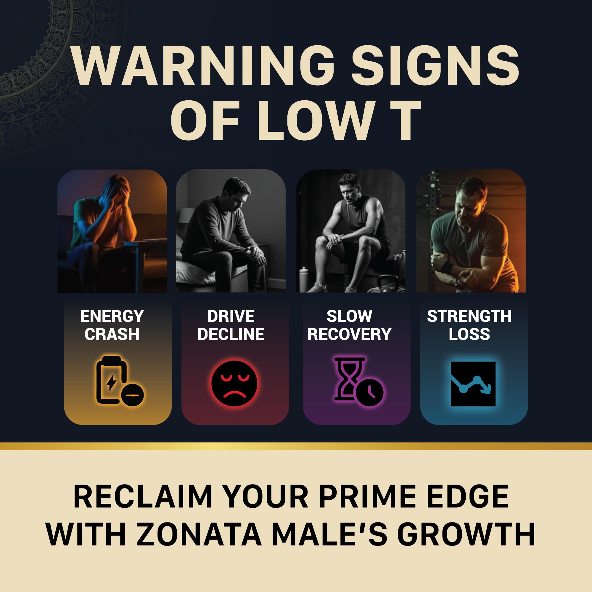Zonata Males energy boost pills suggest daily vitality during workouts.