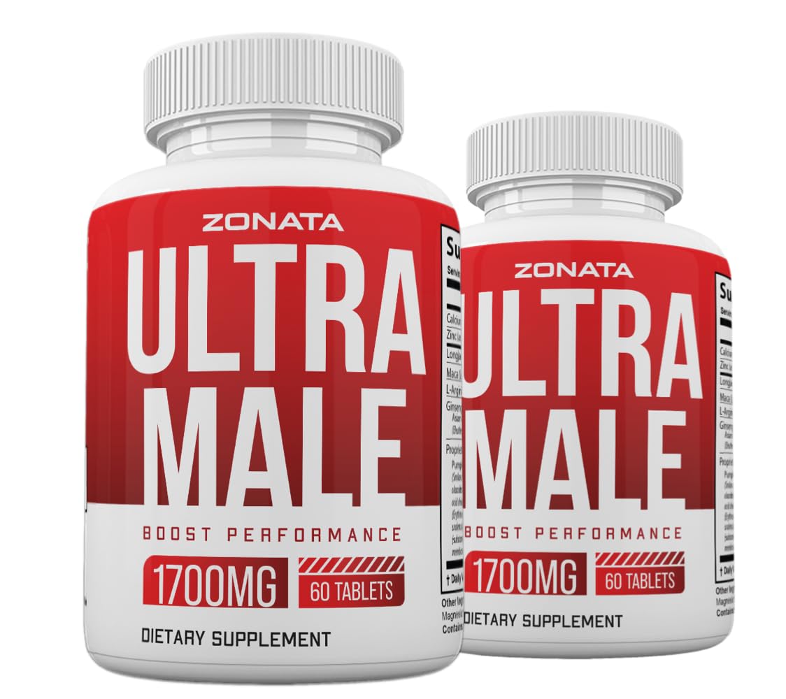 Zonata Ultra Male pills bottle front view for daily vitality support.