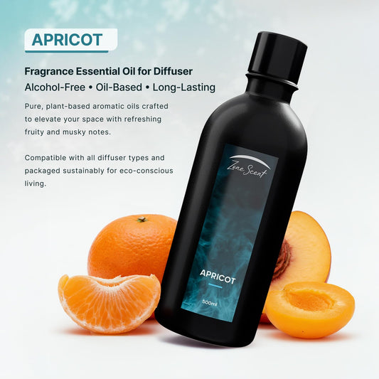 Zone Scent apricot oil diffuser in room, creating spa-like ambience
