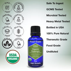 Zongle rosemary oil used for hair care to nourish follicles and vitality.