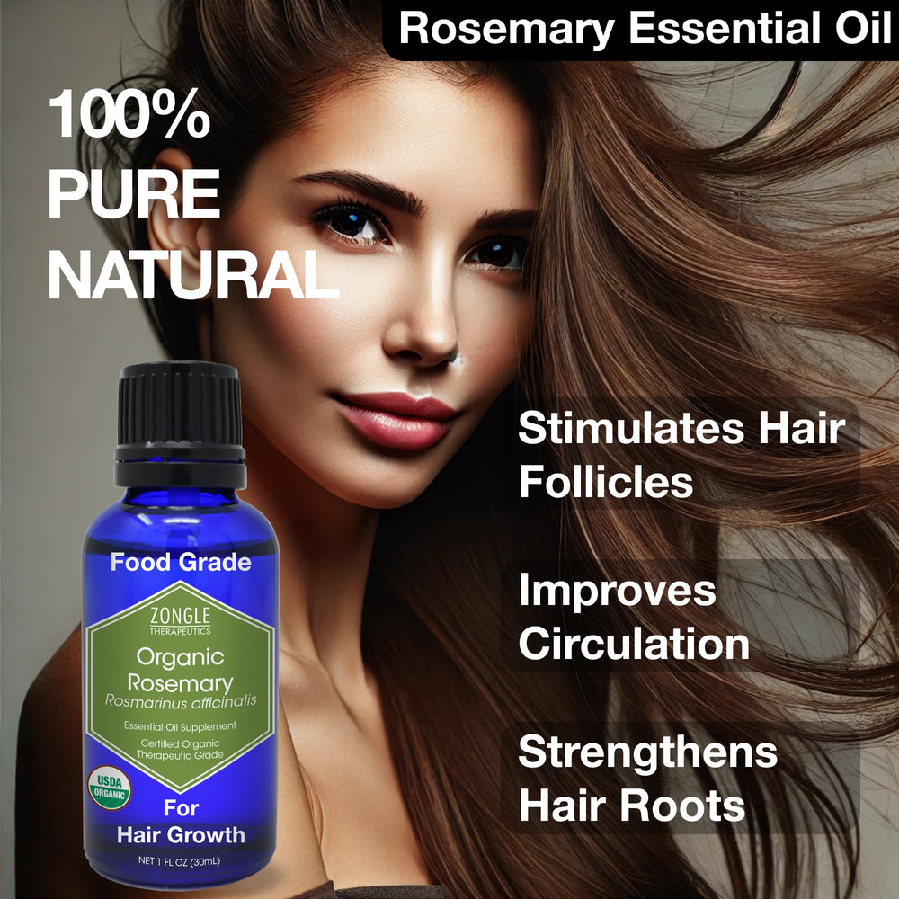 Skincare routine with Zongle rosemary oil to soothe scalp dryness and irritation.