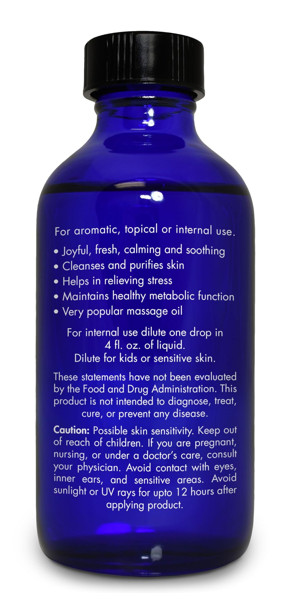 Zongle Therapeutics Bergamot oil carries a food-grade label for edible use.