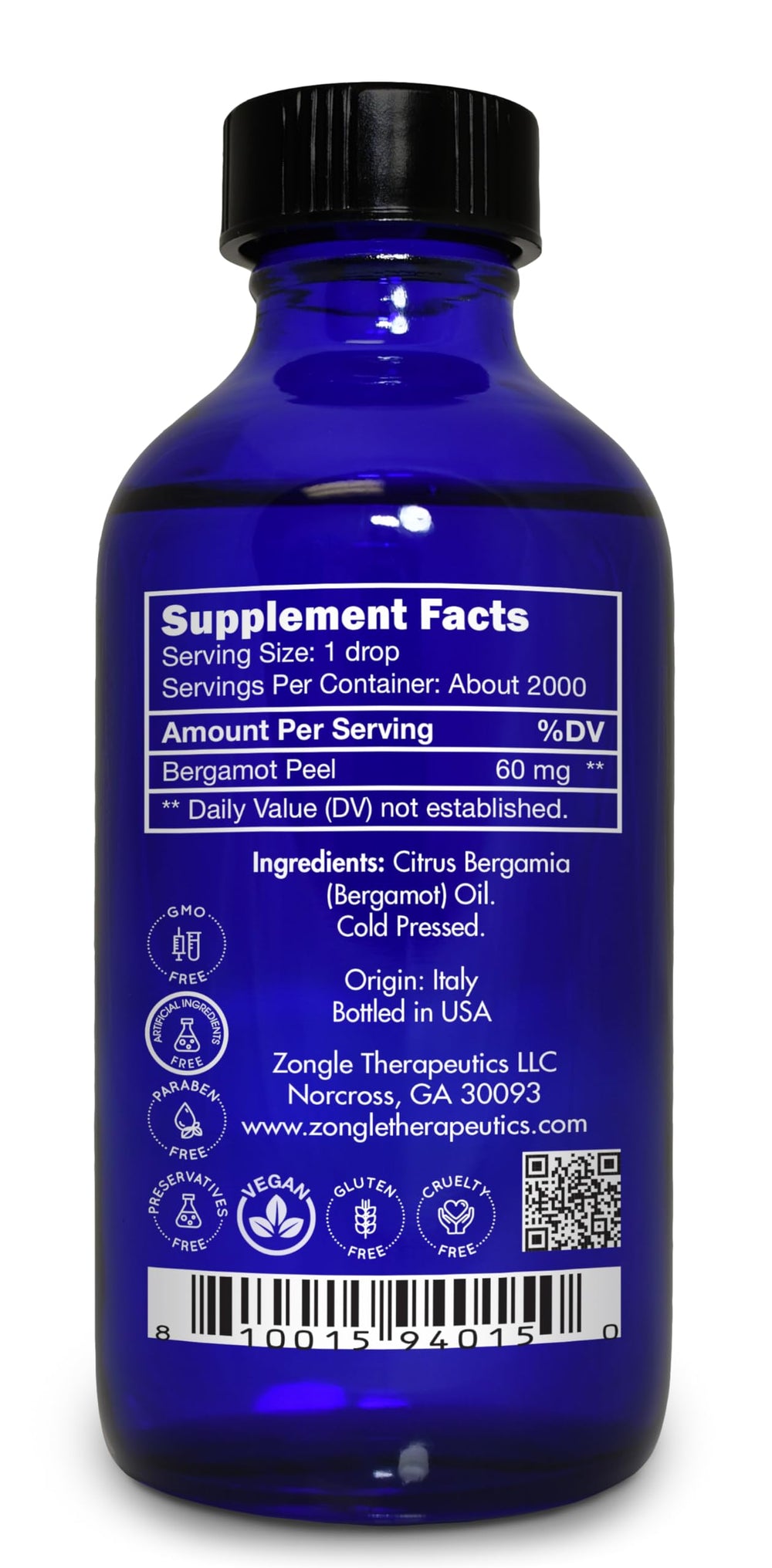 This Bergamot oil from Zongle Therapeutics is 100% pure and premium.