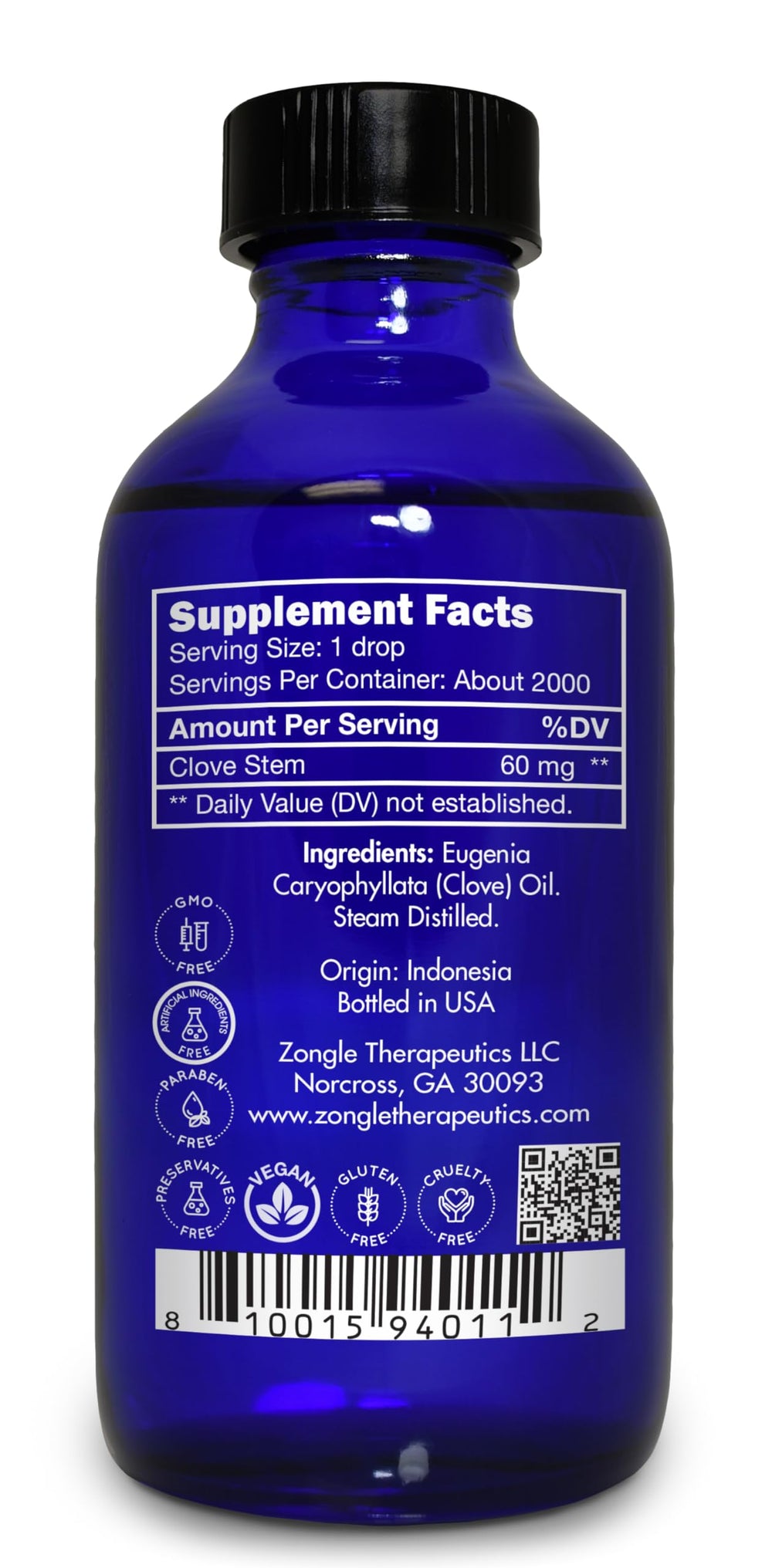 Zongle Therapeutics clove oil applied around teeth and gums when diluted