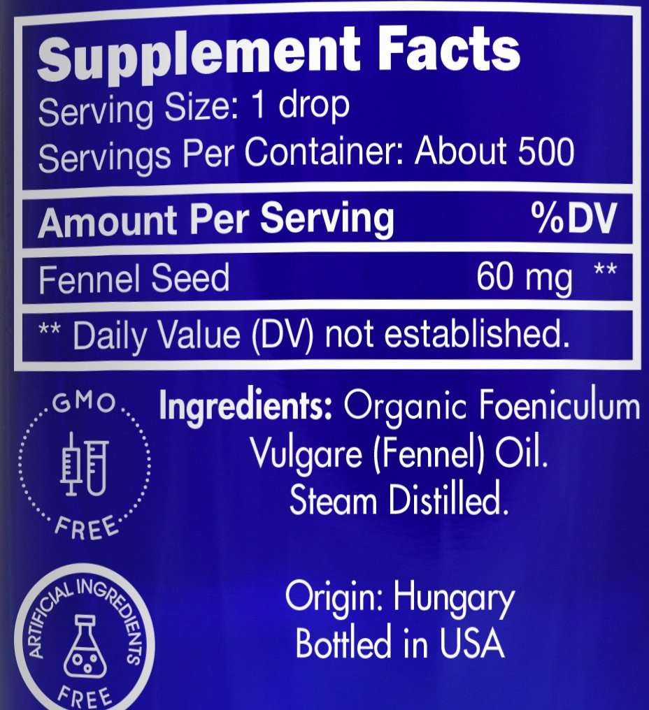 Zongle Therapeutics fennel oil dropper showing precise dosage for culinary and diffusion.
