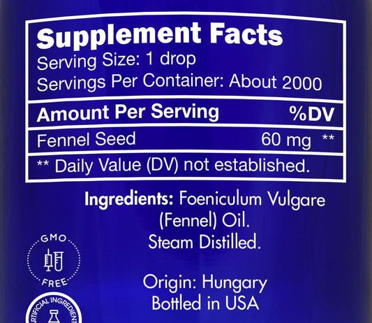 Zongle Therapeutics fennel oil pour bottle for easy cooking or diffusion.