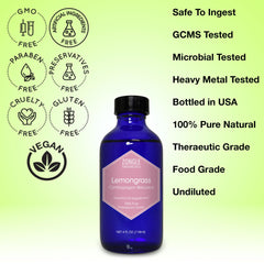 Zongle Therapeutics lemongrass oil drops added to tea for flavor