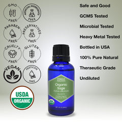 Zongle Therapeutics Sage Oil used in a DIY hair mask for scalp care.