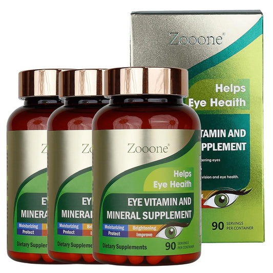 Zooone lutein eye vitamins bottle front for daily eye support.