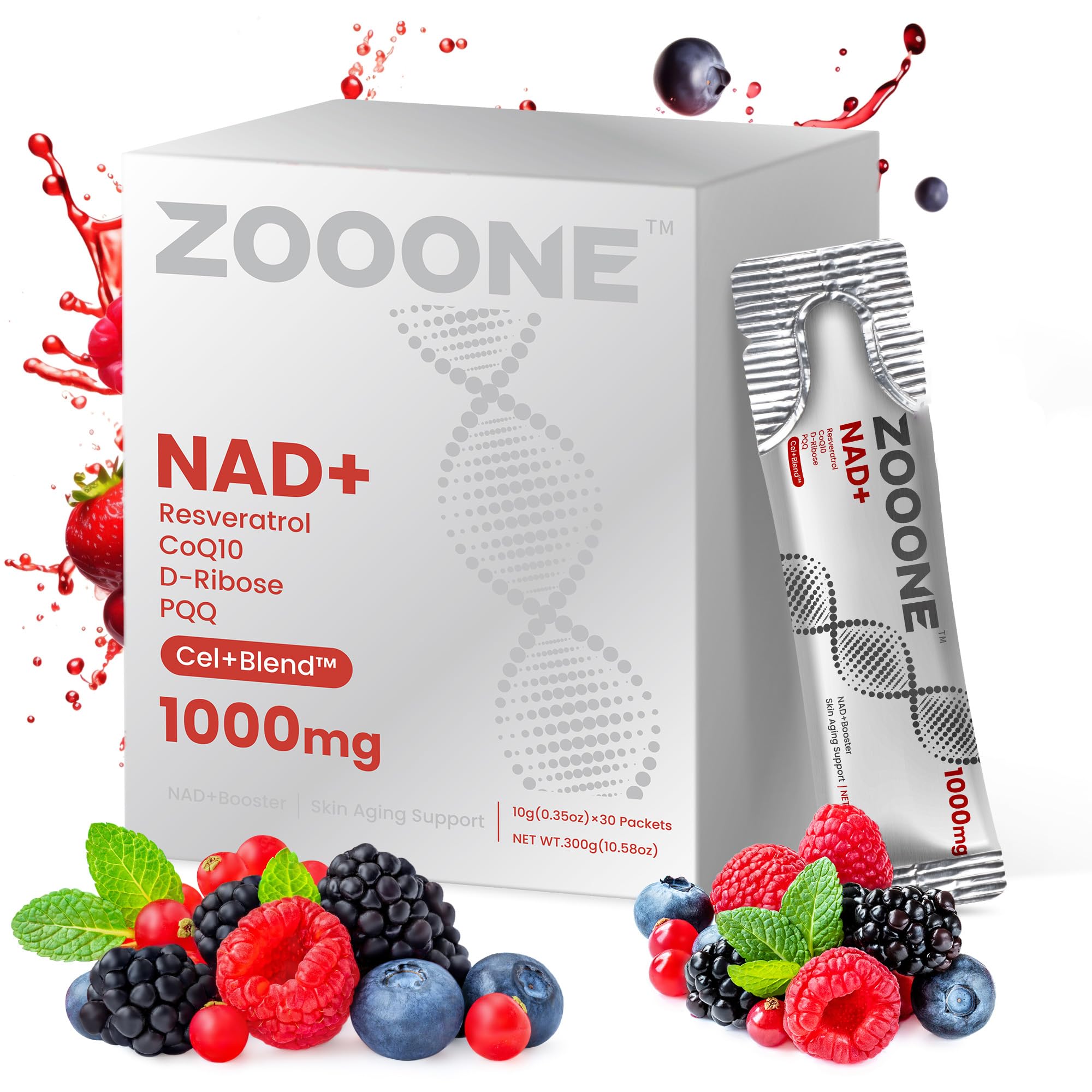 Zooone NAD+ post-workout routine with berry drink.