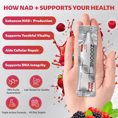 Zooone NAD+ capsules close-up show convenient daily dose