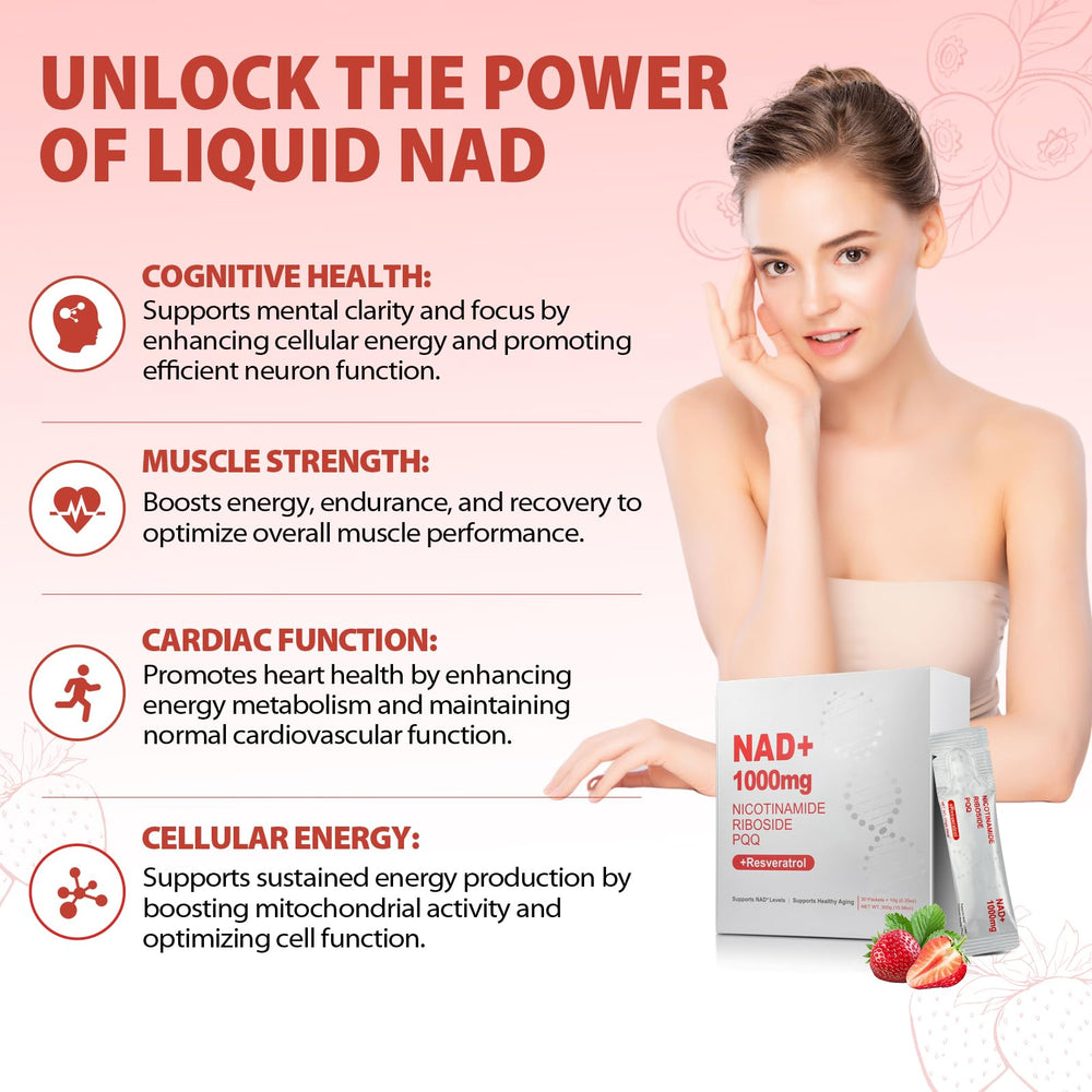 ZOROAHER NAD+ liquid used during morning routine.