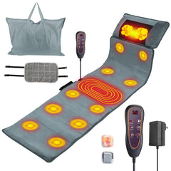 Zorpupoa full-body massage mat with heat in front view for relaxing warmth