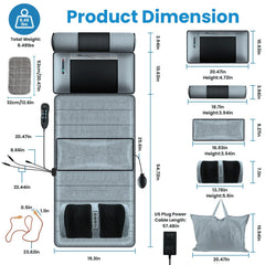 Zorpupoa Inflatable Lumbar Pillow adjustable height for lower back support