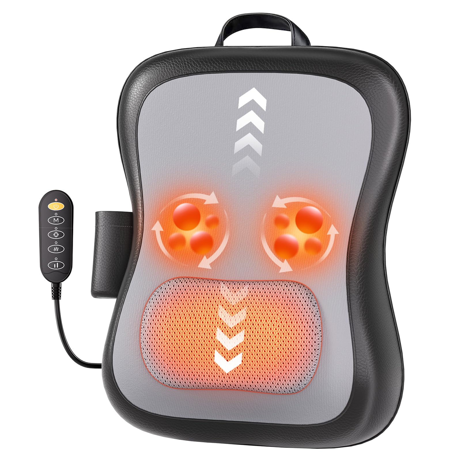 Zorynae shiatsu massager focused on back and neck with up-down scroll for personalized coverage