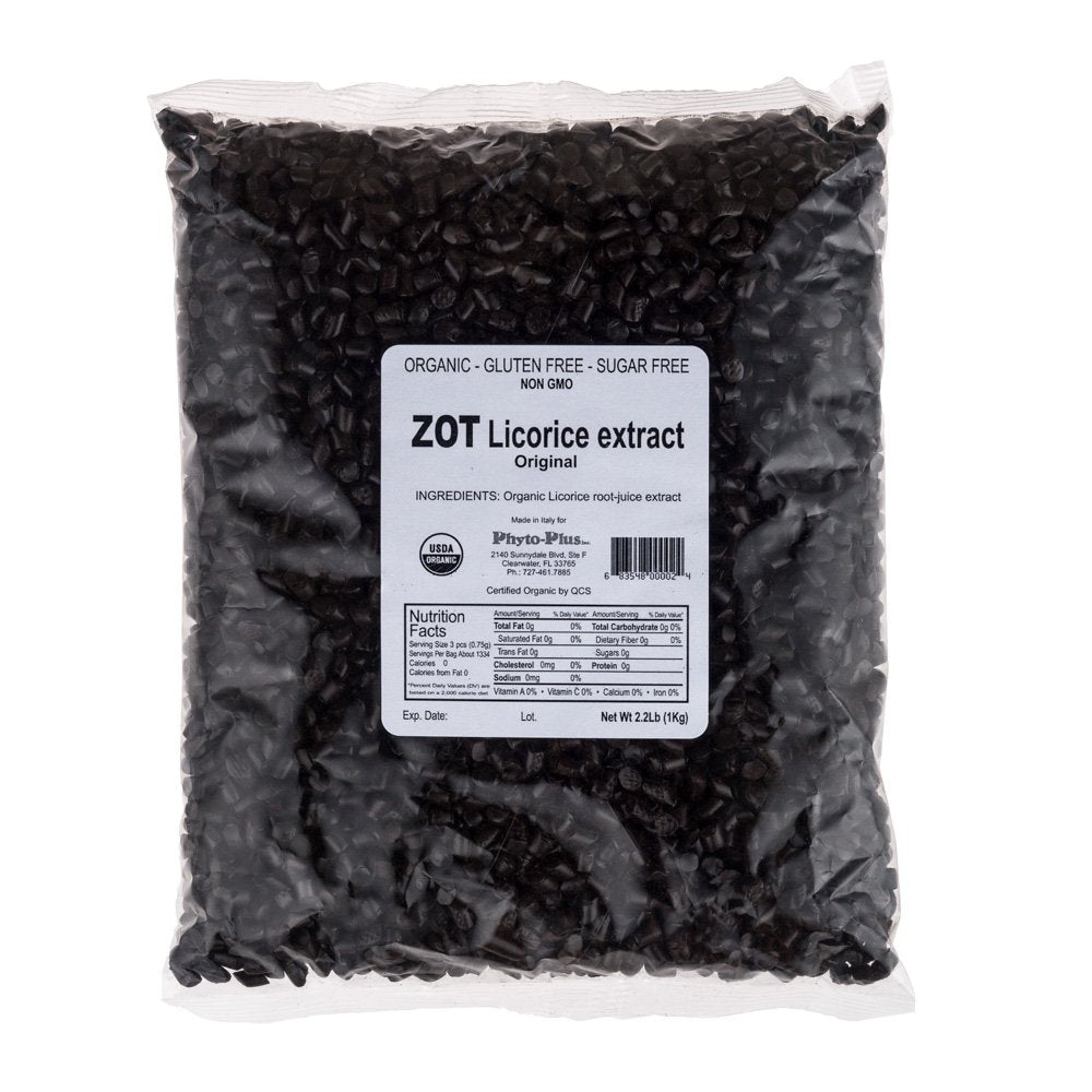 ZOT organic licorice root pellets ready to melt for bold flavor in tea and desserts