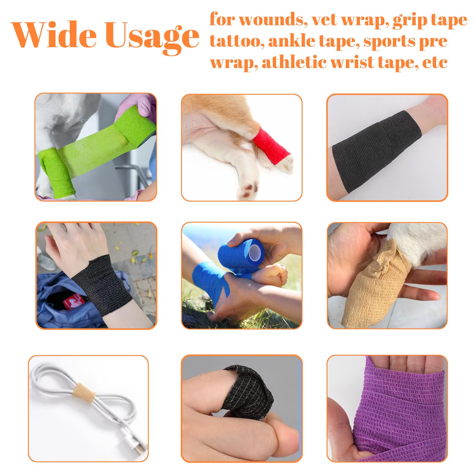 ZOVAREGE breathable porous fabric bandage wrap for comfortable wear