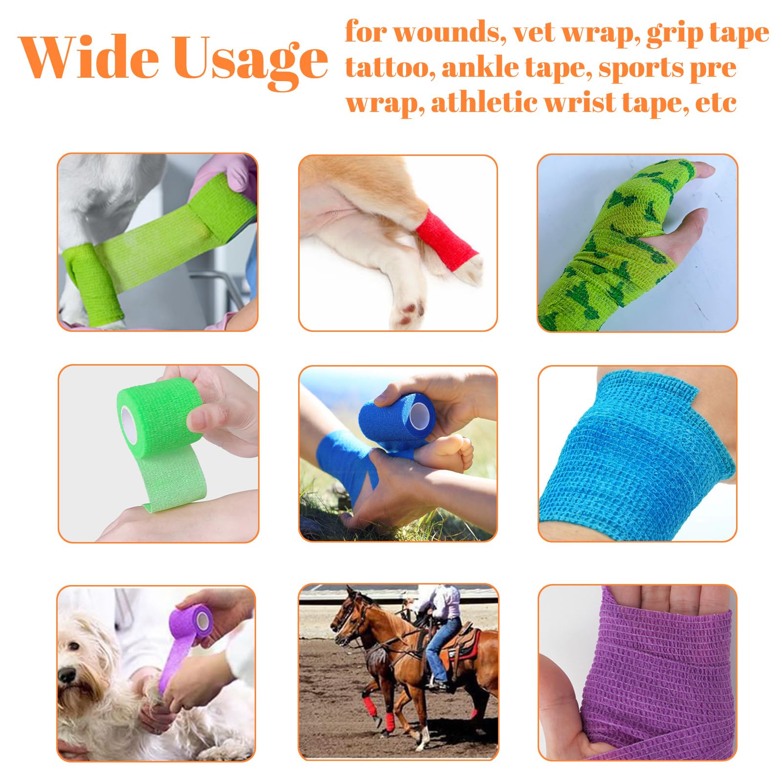 ZOVAREGE self-adhesive wrap requires no clips or pins
