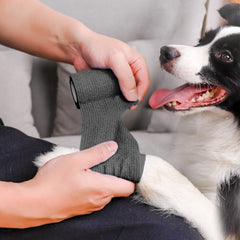 ZOVAREGE vet wrap for pets on dogs, cats, and horses