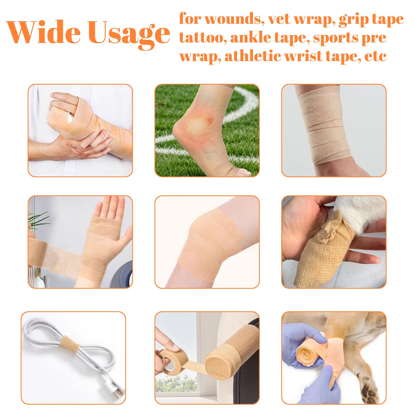 ZOVAREGE wrist and ankle wrap in 4 inch width for versatile support