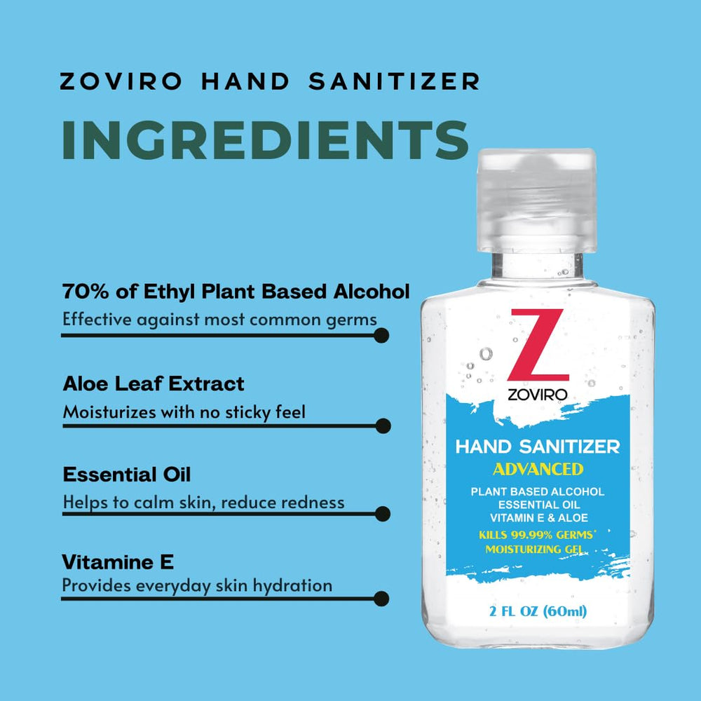 Zoviro travel-size 2oz bottle ideal for pockets, purses, or cars