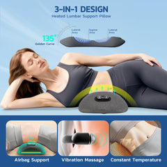 ZOYACREATE lumbar pillow with airbag support for back contouring