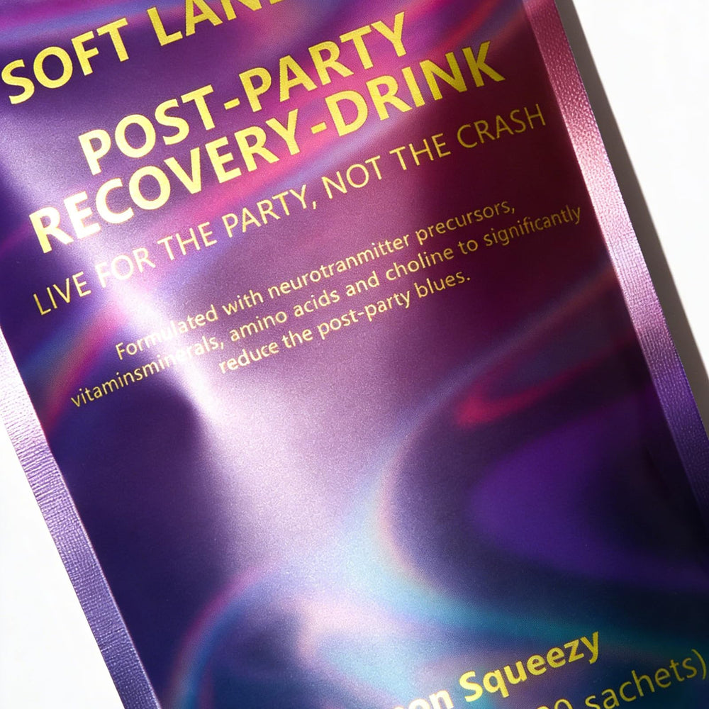Scoop with ZPX Soft Landings lemon powder for easy pre-bed recovery.