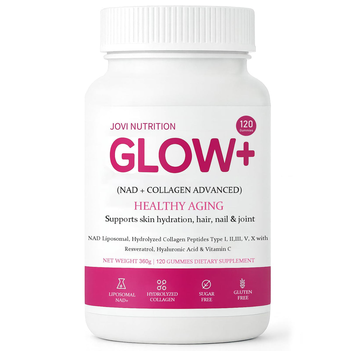 ZRRTXV Joviglow bottle front for daily wellness and easy use