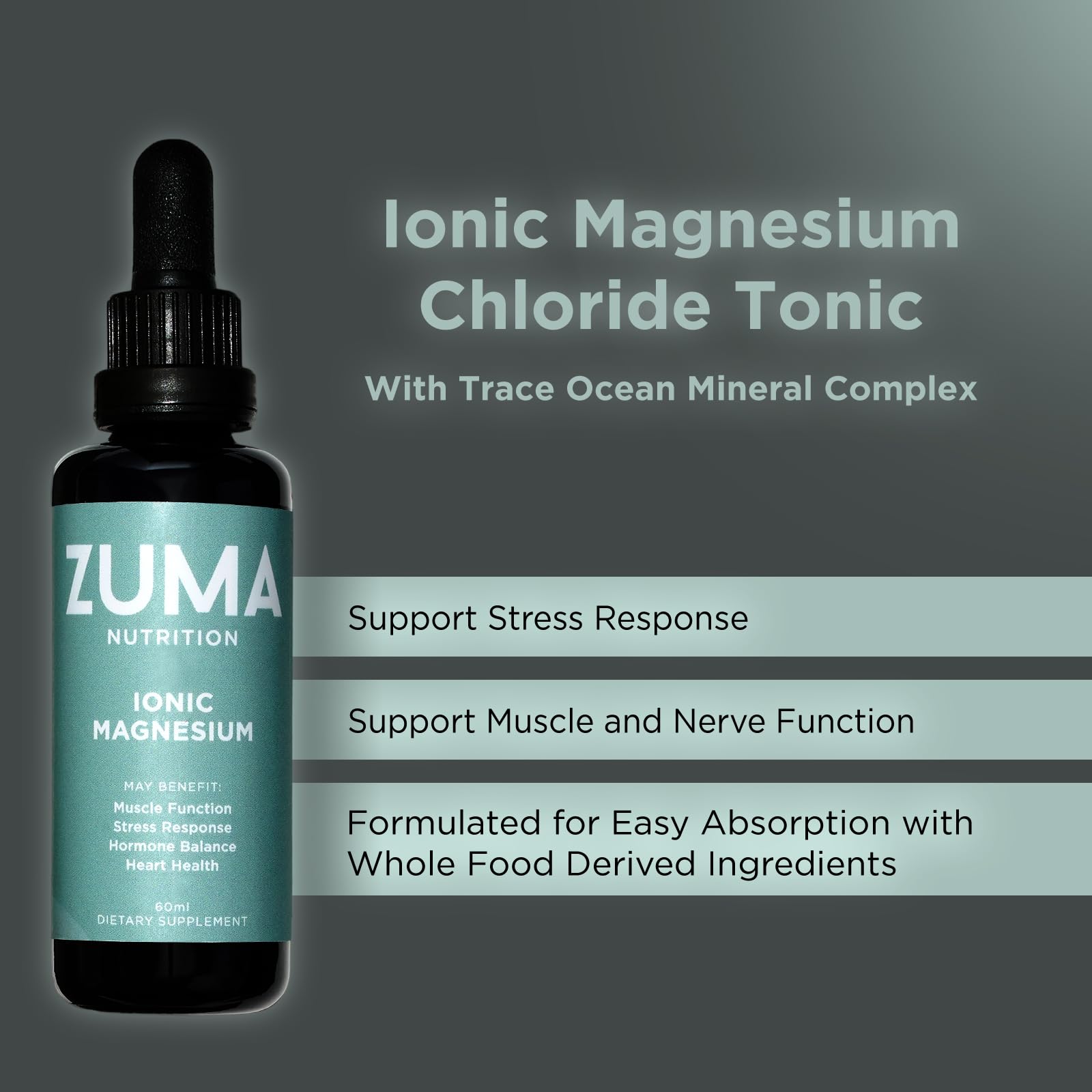 Zuma Nutrition tonic being poured into a glass for easy mixing.