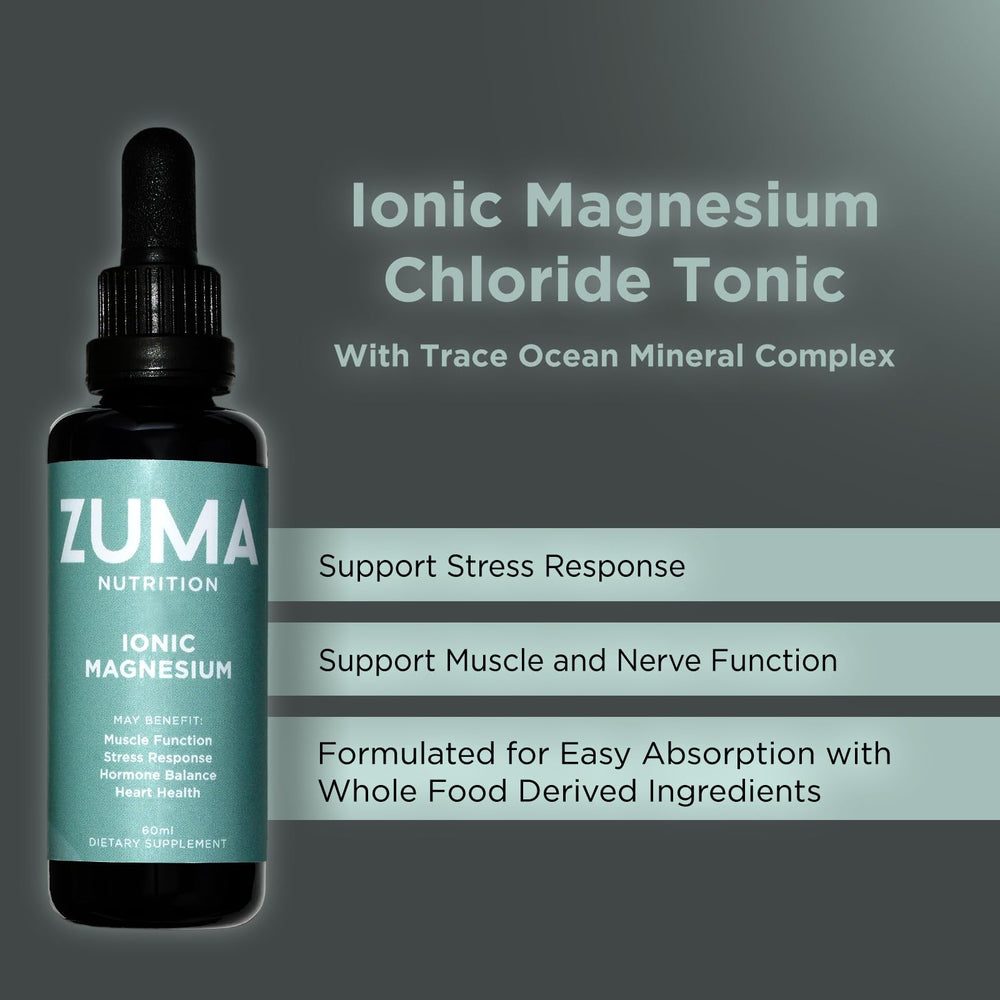 Zuma Nutrition tonic being poured into a glass for easy mixing.