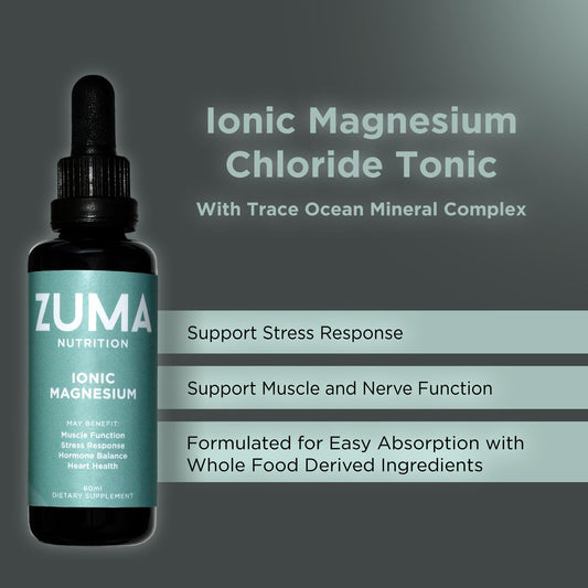 Zuma Nutrition tonic being poured into a glass for easy mixing.