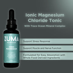 Zuma Nutrition tonic being poured into a glass for easy mixing.