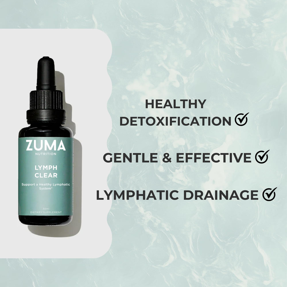 Zuma Nutrition Lymphatic Tonic close-up of wild harvested herbs