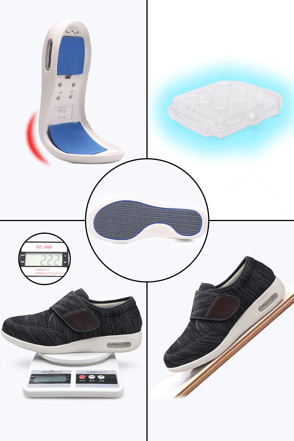 TPU air cushion adds shock absorption in ZUMEIJIA walking shoes.