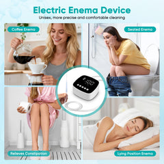 ZUOHE Enema Kit LCD display and flow control in use