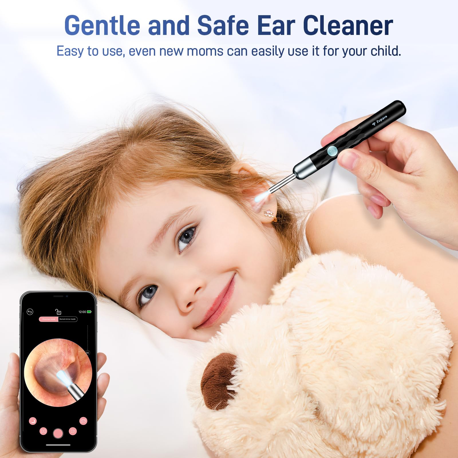 Zupora ear cleaner ip67 lens for durable waterproof cleaning sessions.